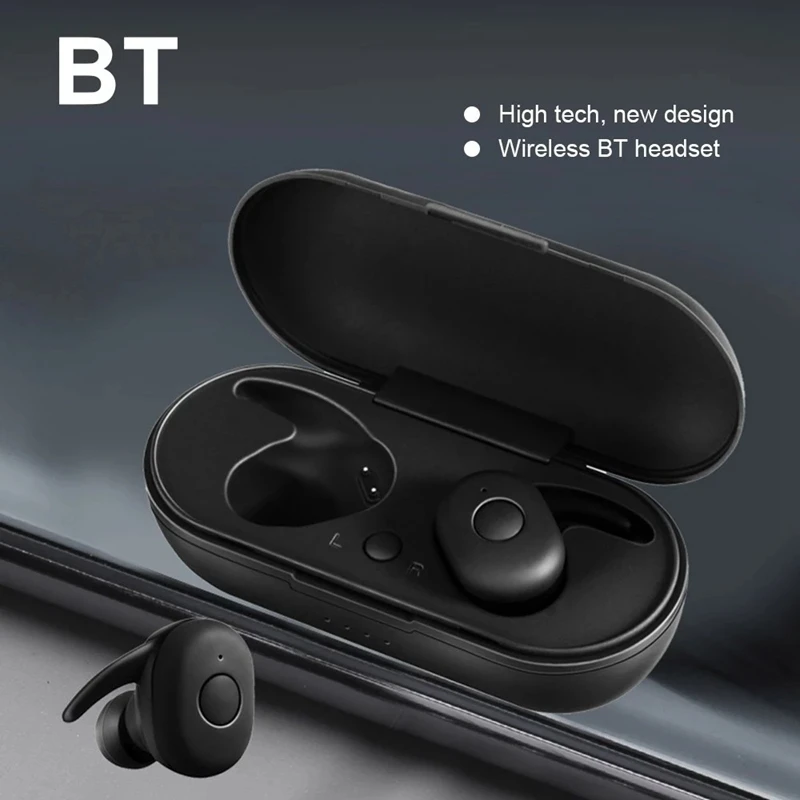 DT-1 TWS Bezdrátová Sluchátka Mini Inteligentní Bluetooth 5.0 In-Ear Sluchátka S Mic Vyzvednout Automatické Spárování Handsfree Sluchátka 1