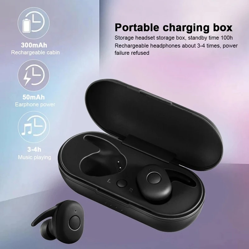 DT-1 TWS Bezdrátová Sluchátka Mini Inteligentní Bluetooth 5.0 In-Ear Sluchátka S Mic Vyzvednout Automatické Spárování Handsfree Sluchátka 4