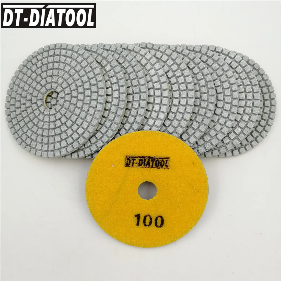 DT-DIATOOL 10pieces/set Diamond Bílé Pryskyřice Bond Brusné Kotouče Diamantové Mokré Leštění Podložky 4
