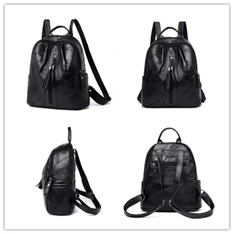 Dámské nepromokavé originální kožený batoh módní taška Preppy Styl aktovka school bag pack batoh cestování pro ženy 2019 4