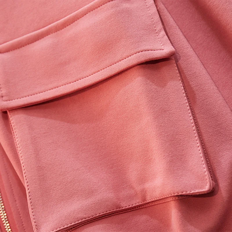 Dámské sportovní oblek Velké Plus Velikost Kabát Bunda tepláková souprava Mikina+kalhoty dvoudílný set Top A Kalhoty oblečení Odpovídající Růžový Set 5