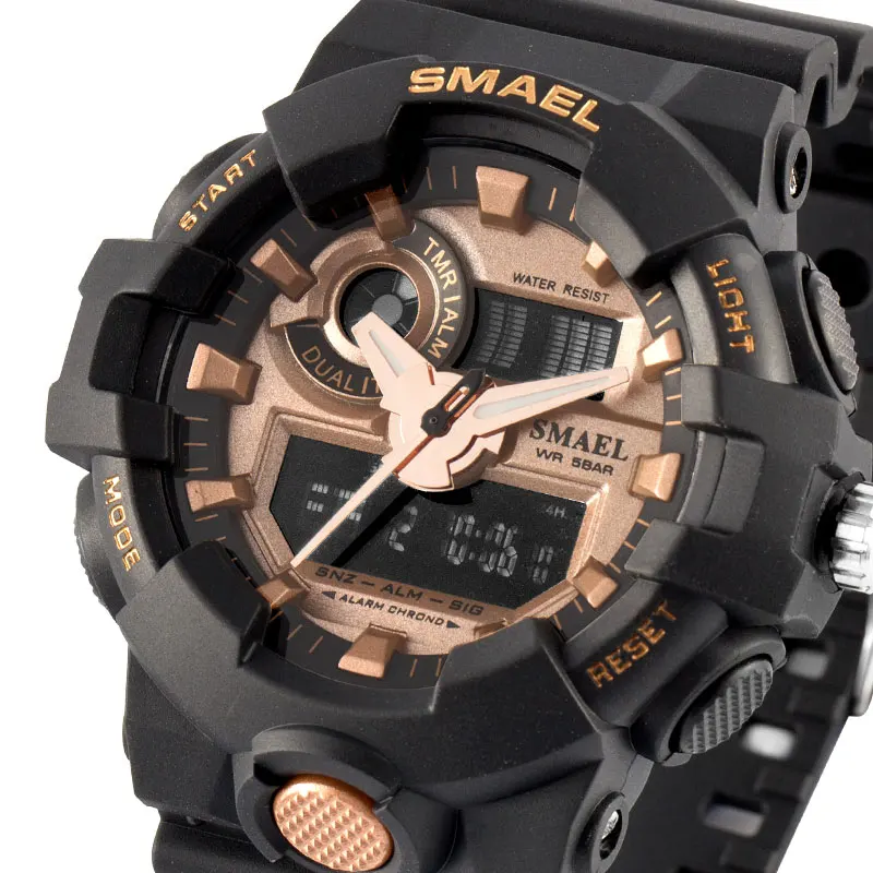 Děti Hodinky SMAEL Top Značky Luxusní LED Digitální Hodinky Chlapci Vojenský Sportovní Styl Náramkové hodinky Odolné proti nárazu Relogio Masculino 2
