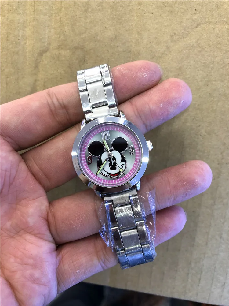 Děti karikatury Mickey Mouse ocel kapela quartz hodinky žáků cartoon Hodinky, hodinky pro děti 2020 dítě sledovat kluky hodinky děti 2