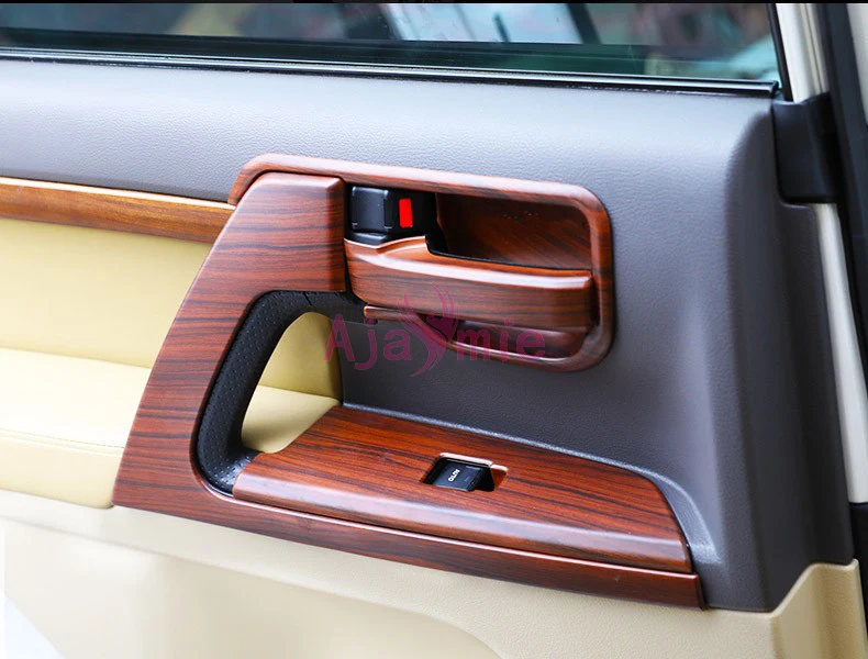 Dřevěné Barevné Dveře Držitel Zvládnout Zásuvky Palubní desku Čalounění Car Styling 2016 2017 2018 Pro Toyota Land Cruiser 200 Příslušenství 3
