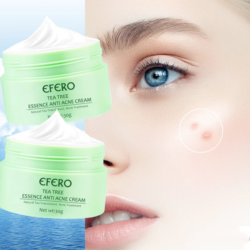 EFERO Tea Tree Anti-Akné Krém na Obličej Oil Control Zmenšit Póry Akné Krém Vyživují Zubů Akné Jizva Odstranění Krém na Obličej Péče o Pleť 5