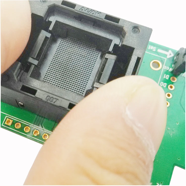 EMMC čtenář zkušební zásuvka s SD rozhraní BGA153 BGA169 velikost 11.5x13mm pitch 0,5 mm programátor adaptér pro obnovu dat open top 3