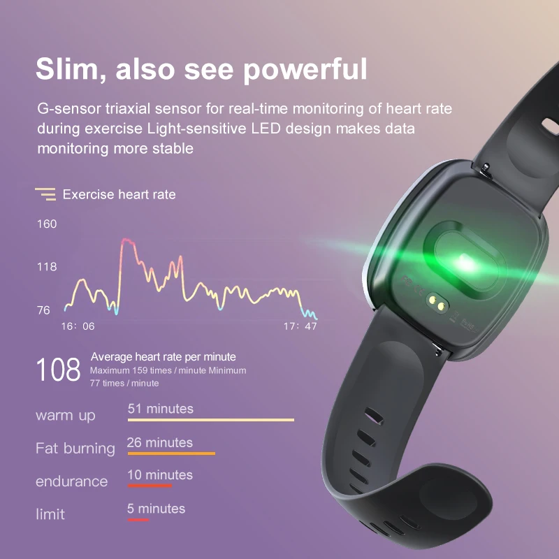 EXRIZU GT103 Smart Watch Sport IP67 Vodotěsné Srdeční Frekvence A Krevního Tlaku Kyslíku, Sledování Hovorů, Zprávy, Připomenutí Smartwatch 3