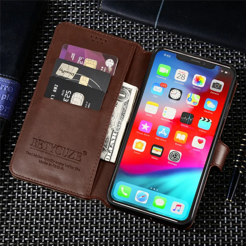 Flip Cover pro Homtom HT17 Obchodní Případ Kožené Luxusní S Magnetem Peněženka Pouzdro pro Homtom HT17 Pro Telefon Kryt 3