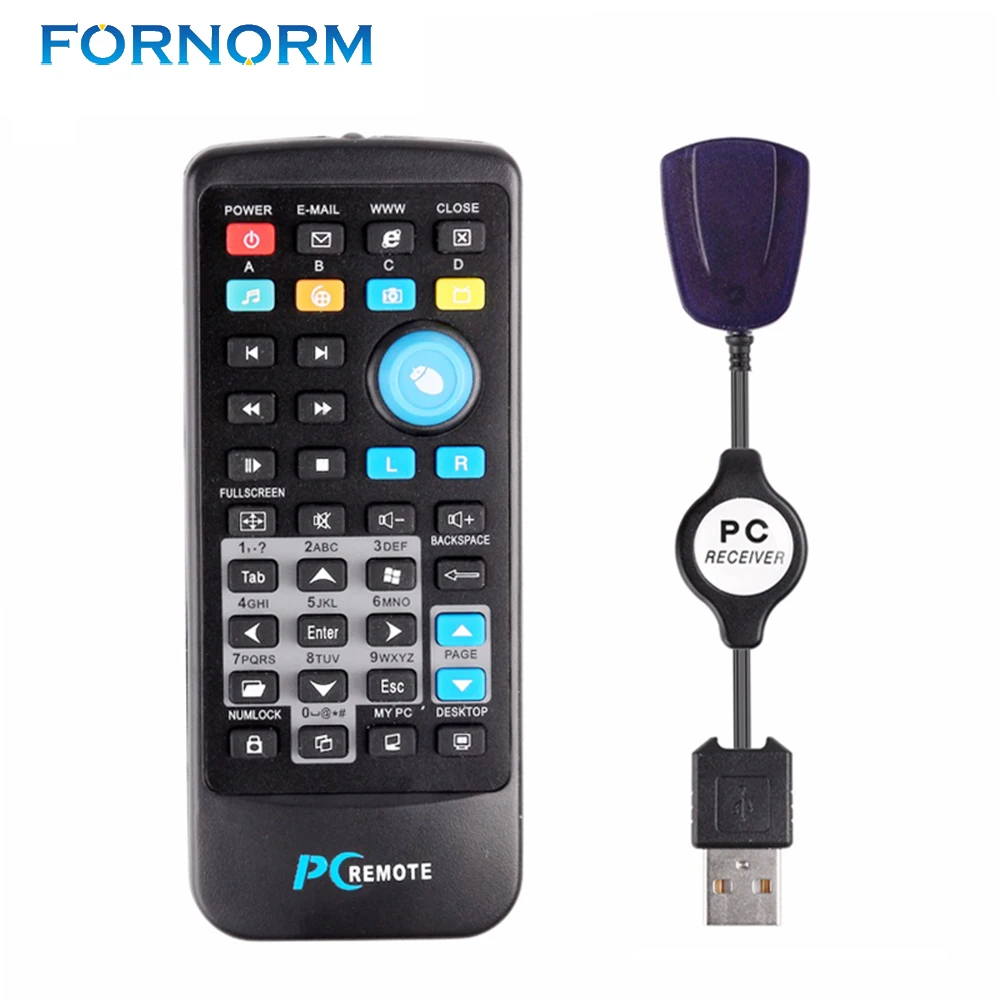 Fornorm Bezdrátové Fly Mouse USB, Dálkový Ovladač Smart Control pro PC, Video, Film, Hudbu s Hotkey 0