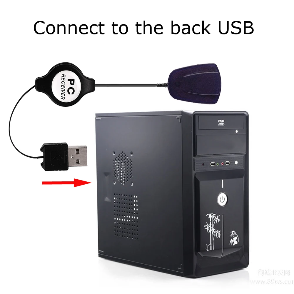 Fornorm Bezdrátové Fly Mouse USB, Dálkový Ovladač Smart Control pro PC, Video, Film, Hudbu s Hotkey 5