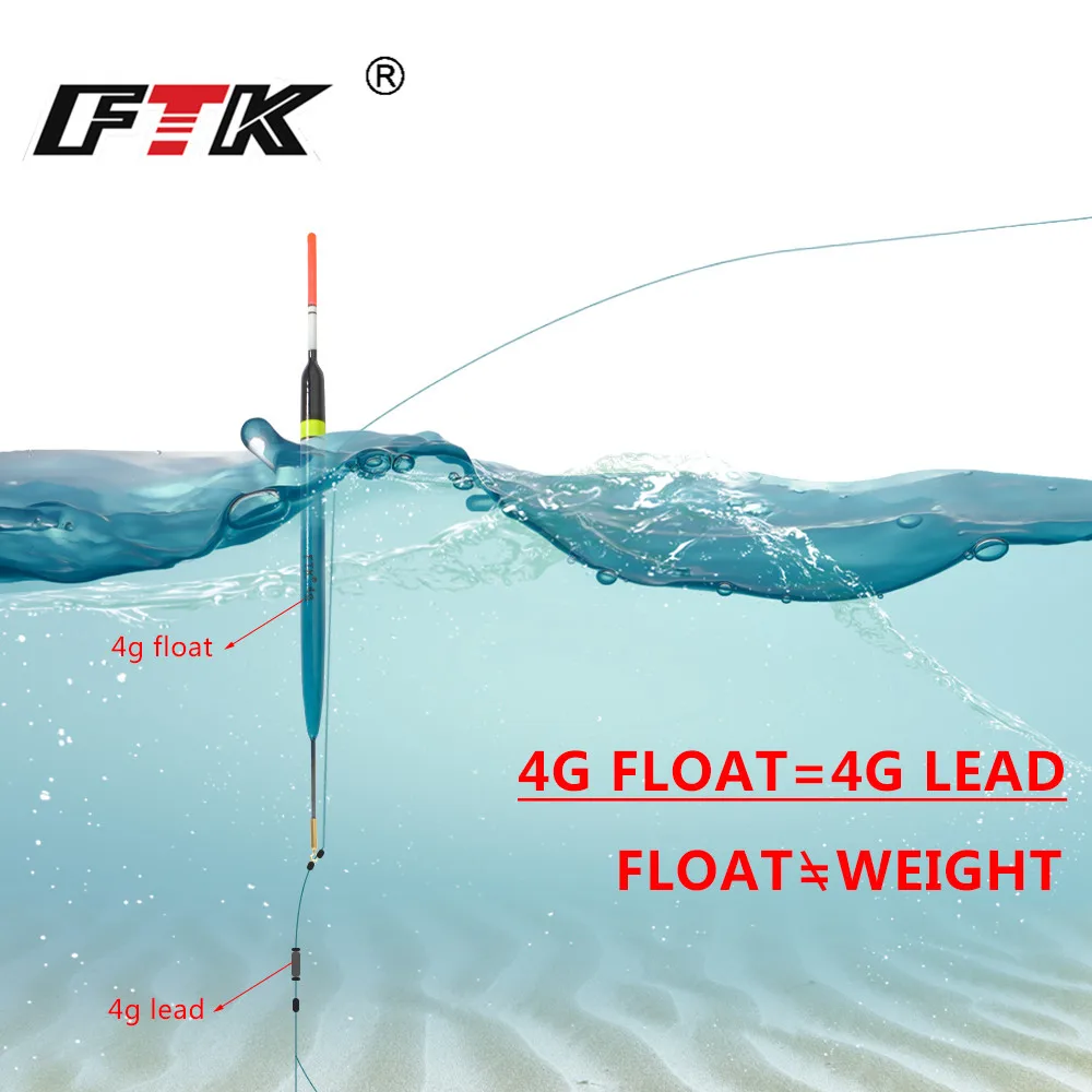 FTK 5ks/pack Barguzinsky Jedle Float 2g/3g/4g Délka 19,5 cm-23cm Rybaření Float Vertikální Bóje Float FishingTackle Pro lov Kaprů 3