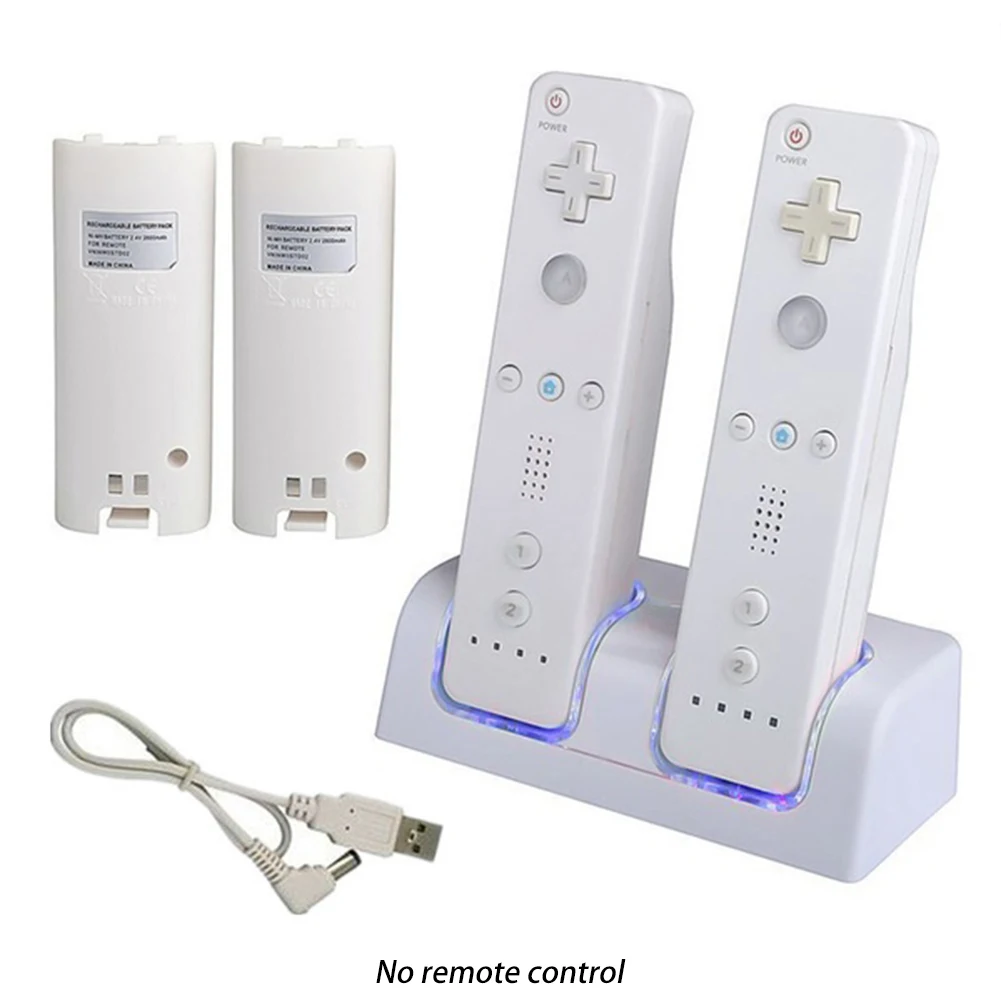 Gamepad Stanice Dual LED Světla Dálkový Ovladač Nabíjecí Dock Stand Nabíječka Pro Nintend Wii #734 1