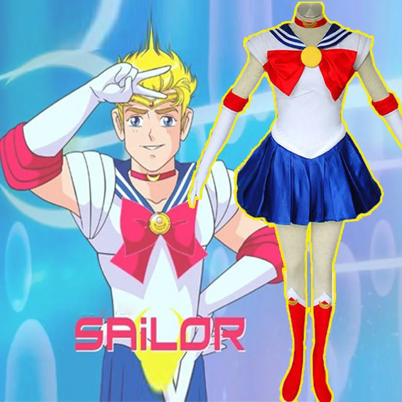 Gay Muži Cosplay Kostým Sailor Moon Anime Kostým Halloween Cosplay Šaty Pro Unisex Dospělí Muži, Školní Uniformy Roztomilý Sexy Šaty 0