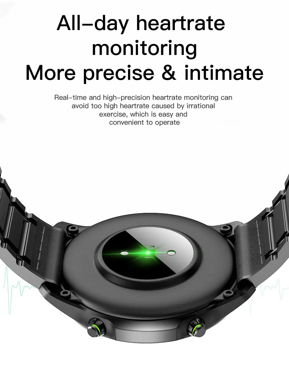 H15 Chytré Hodinky, Muži Plné Dotykové 360*360 HD Displej Krve, srdeční frekvence Měřit Fitness Tracker Bezdrátové Nabíjení Keramiky Smartwatch m3 1