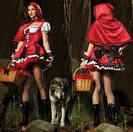 Halloween Červená karkulka Fantasy Kostým Slepice Party Pohádkové Roucho Cosplay Maškarní kostým Pro Dospělé Ženy Velikosti S-6XL 1