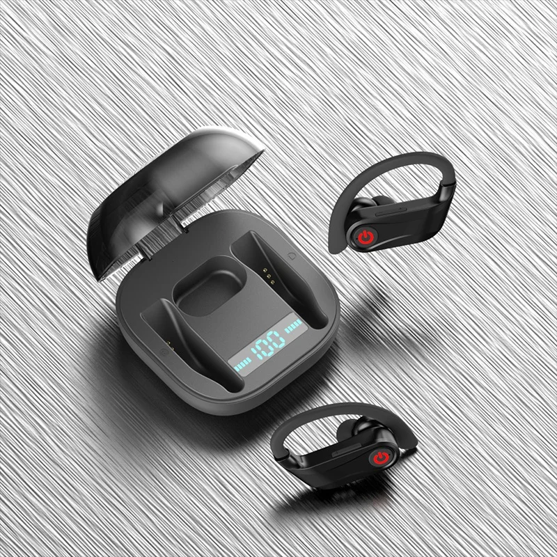 HBQ PRO TWS Bezdrátová Sluchátka Bluetooth 5.0 Stereo Sportovní Sluchátka Případě 950mAh Vodotěsné Ušní Háček Sluchátka Q32 Q62 Nové Špunty do uší 4
