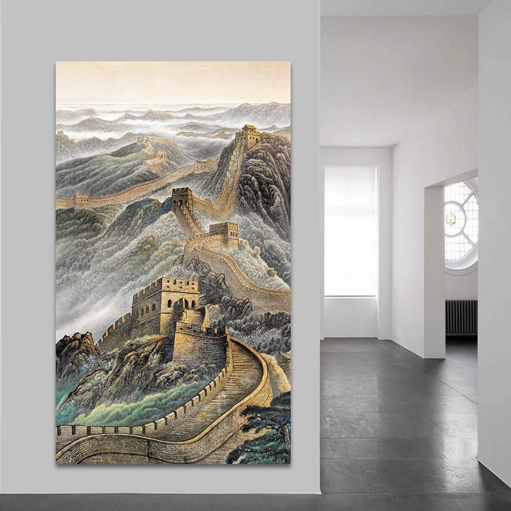HDARTISAN Wall Art Malířské Plátno Tradiční Čínské Krajiny Obraz Domova Pro Obývací Pokoj Bez Rámu 3