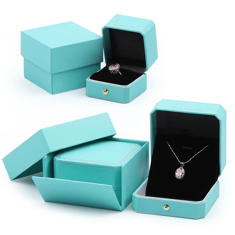 High-end osmihranná šperkovnice pro diamantový prsten, náušnice, přívěsek náhrdelník box šperky svatební dárkové balení zdarma s kabelka 1