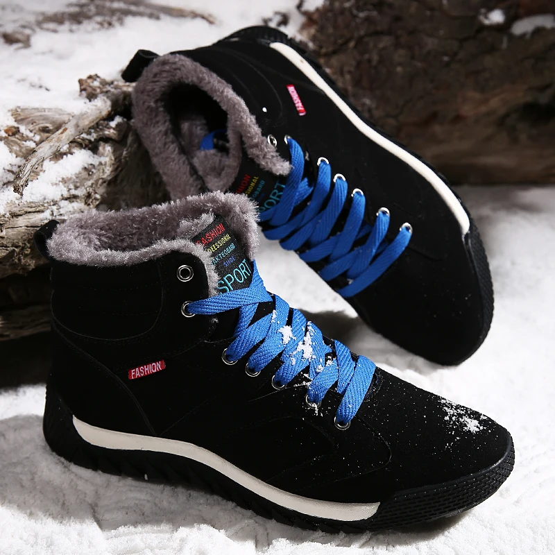 High-top plus, samet, bavlna boty, teplé Zimní muži boty Venkovní rekreační sportovní pánské boty Pohodlné pánské boty, tenisky 3
