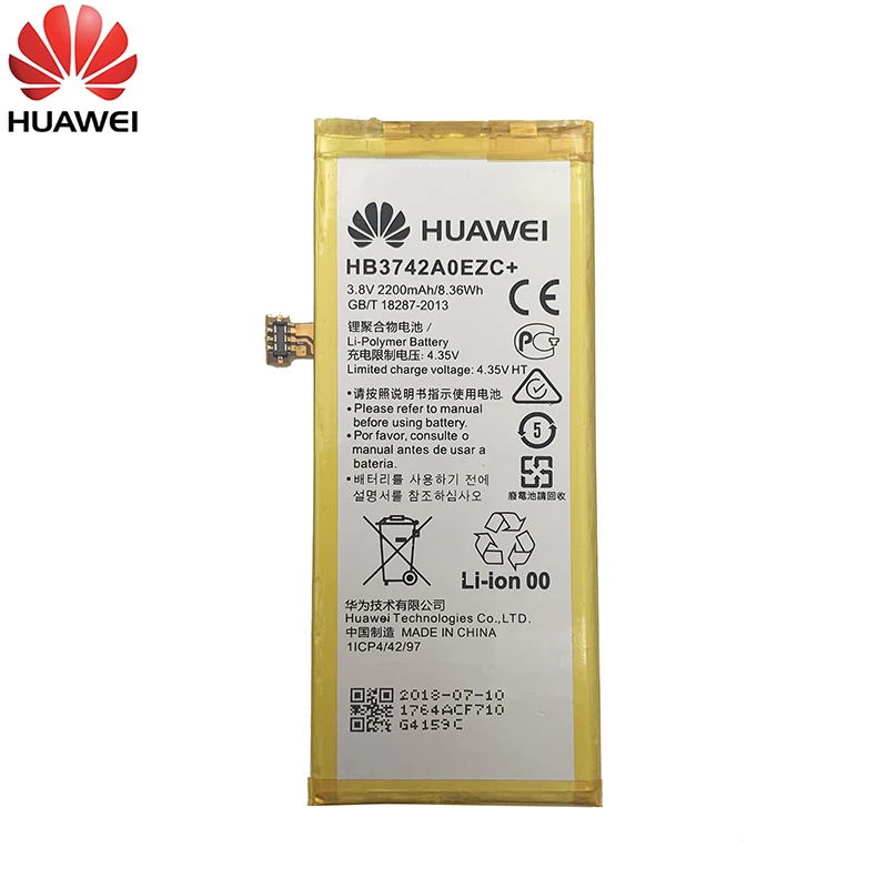 Hua Wei Originální HB3742A0EZC+ 2200mAh Baterie Pro Huawei Ascend P8 Lite P8Lite Náhradní Baterie 0
