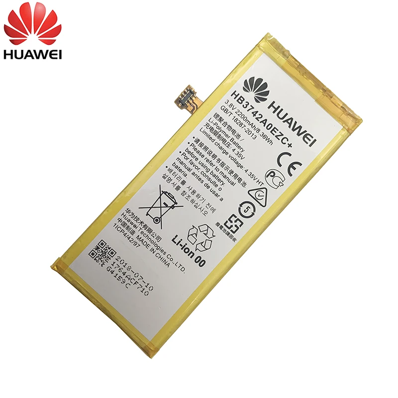 Hua Wei Originální HB3742A0EZC+ 2200mAh Baterie Pro Huawei Ascend P8 Lite P8Lite Náhradní Baterie 1