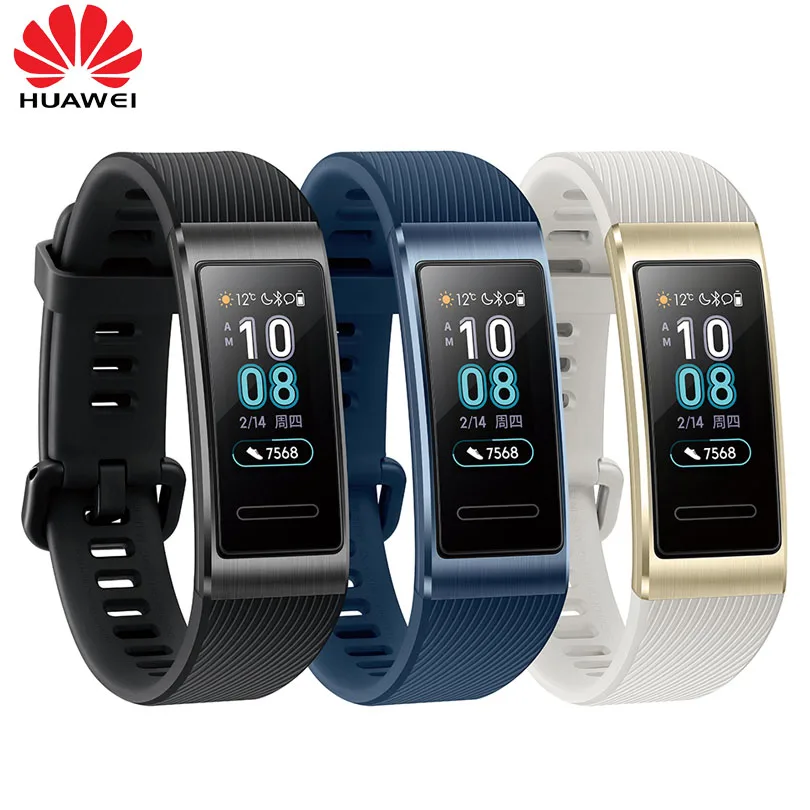 Huawei Band 3/Band 3 Pro All-in-One Fitness Aktivity Tracker,5ATM Odolnost proti Vodě pro Plavání Srdeční Frekvence Monitoru vestavěný GPS+NFC 5