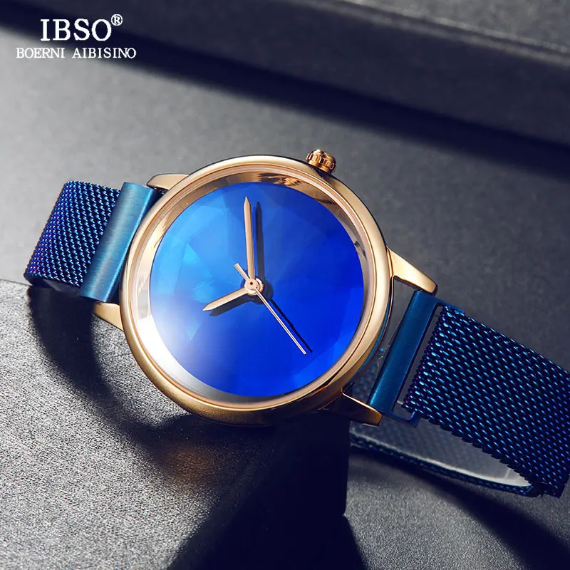 IBSO Značky Creative Aurora Design Hodinky Pro Ženy Luxusní Nerezové Oceli Quartz Hodinky Ženy Náramkové Hodinky Reloj Mujer 4