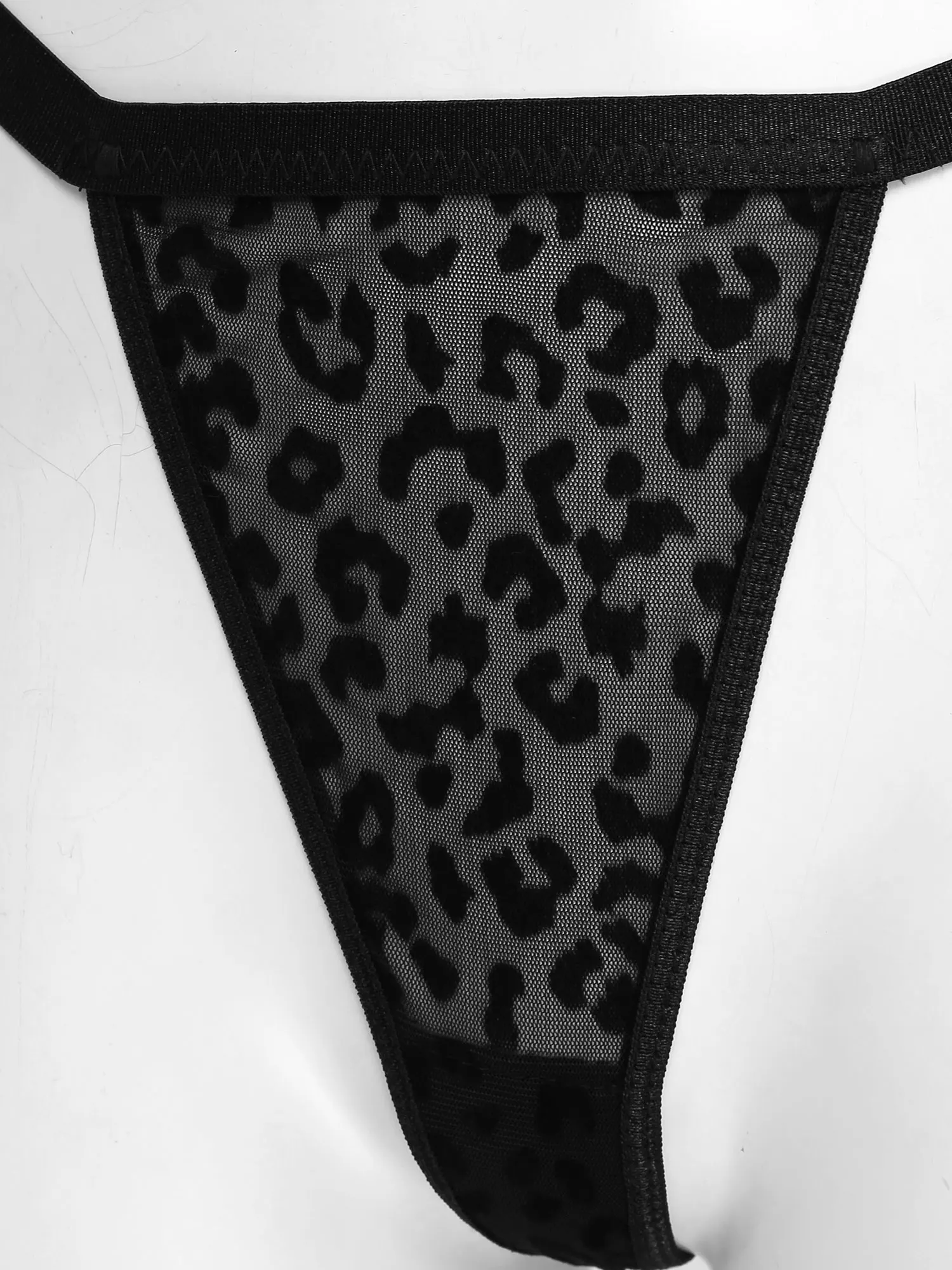 Iiniim Dámské Ladies Leopard Exotické spodní Prádlo Soupravy Clubwear Viz-Prostřednictvím vydlabat Síťované spodní Prádlo, Podprsenka s T-Back Kalhotky Kalhotky 3