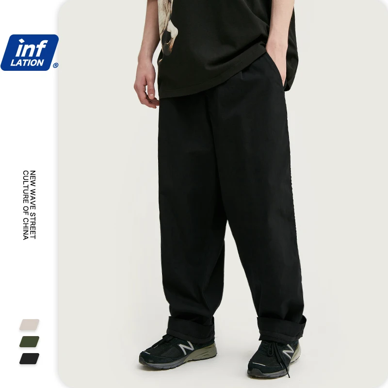 INFLACE 2020 SS Kolekce Muži Ležérní Kalhoty Streetwear Loose Fit Kalhoty Pro Muže Bavlněné Kalhoty Pánské Prodyšné Kalhoty 3060S20 3