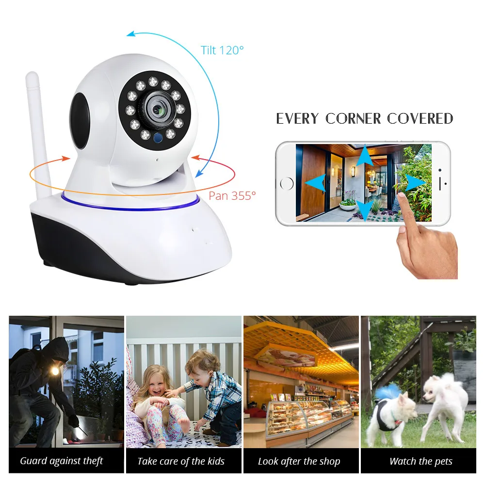 Inteligentní Život pro Noční Vidění Wi-fi IP Kamera 720P 1080P Mini Krytý Bezdrátové Bezpečnostní Domů CCTV bezpečnostní Kamera 1MP 2MP 2