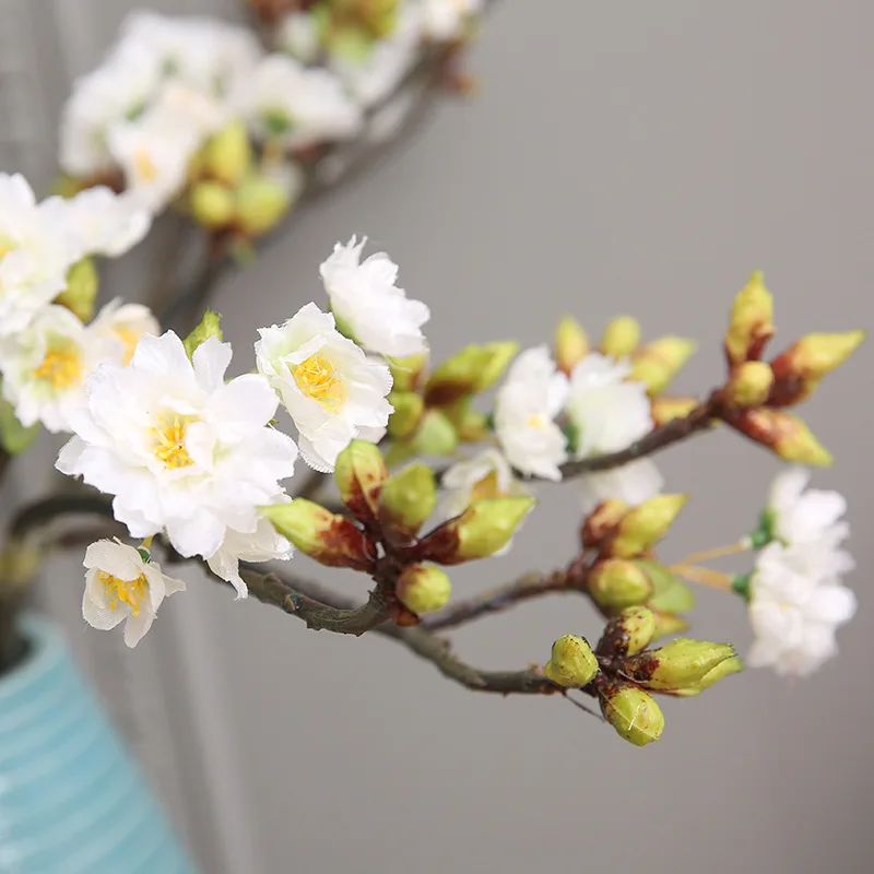 Japonské třešňového květu umělé květiny umělé rostliny hrnkové DIY svatební zahrada domácí dekorace flores cherry blossom 1
