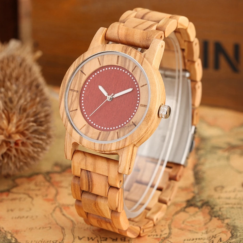 Jednoduché Dřevěné Hodinky Muži Quartz Náramkové hodinky Muž Minimalistický Přirozené Bambusové Dřevěné Kapela Náramek Mužské Manžela Dárek Náramkové Hodinky 1