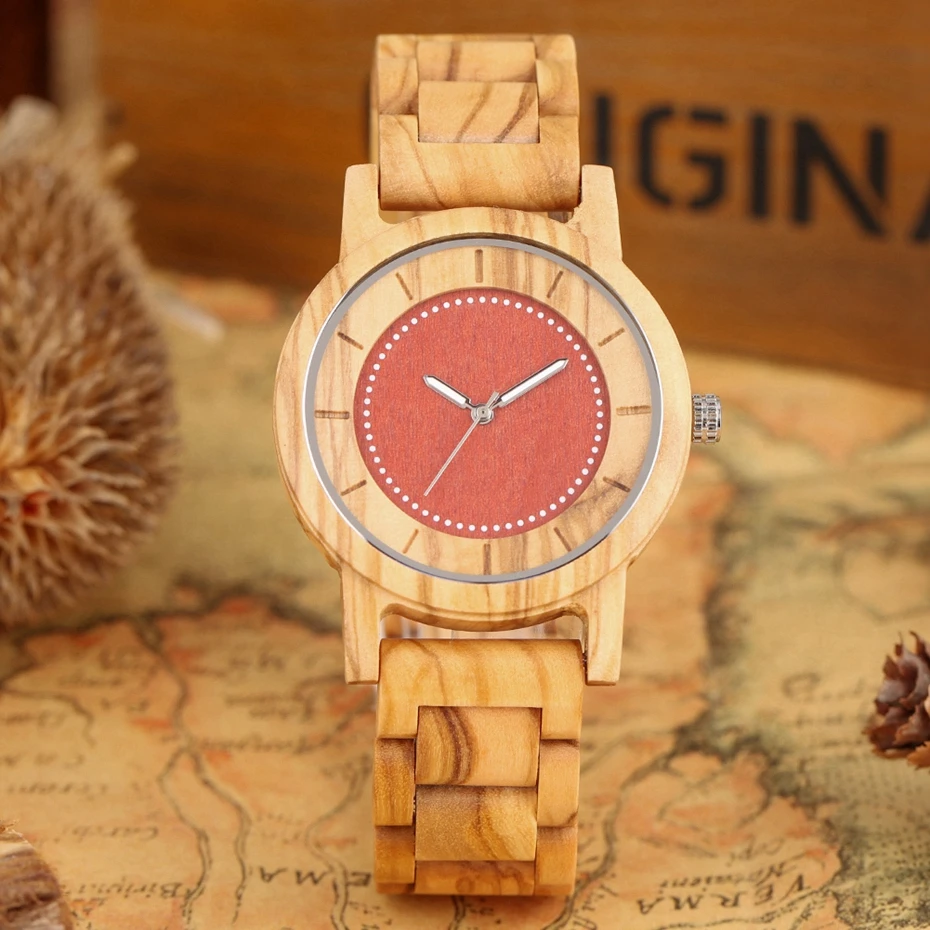 Jednoduché Dřevěné Hodinky Muži Quartz Náramkové hodinky Muž Minimalistický Přirozené Bambusové Dřevěné Kapela Náramek Mužské Manžela Dárek Náramkové Hodinky 2