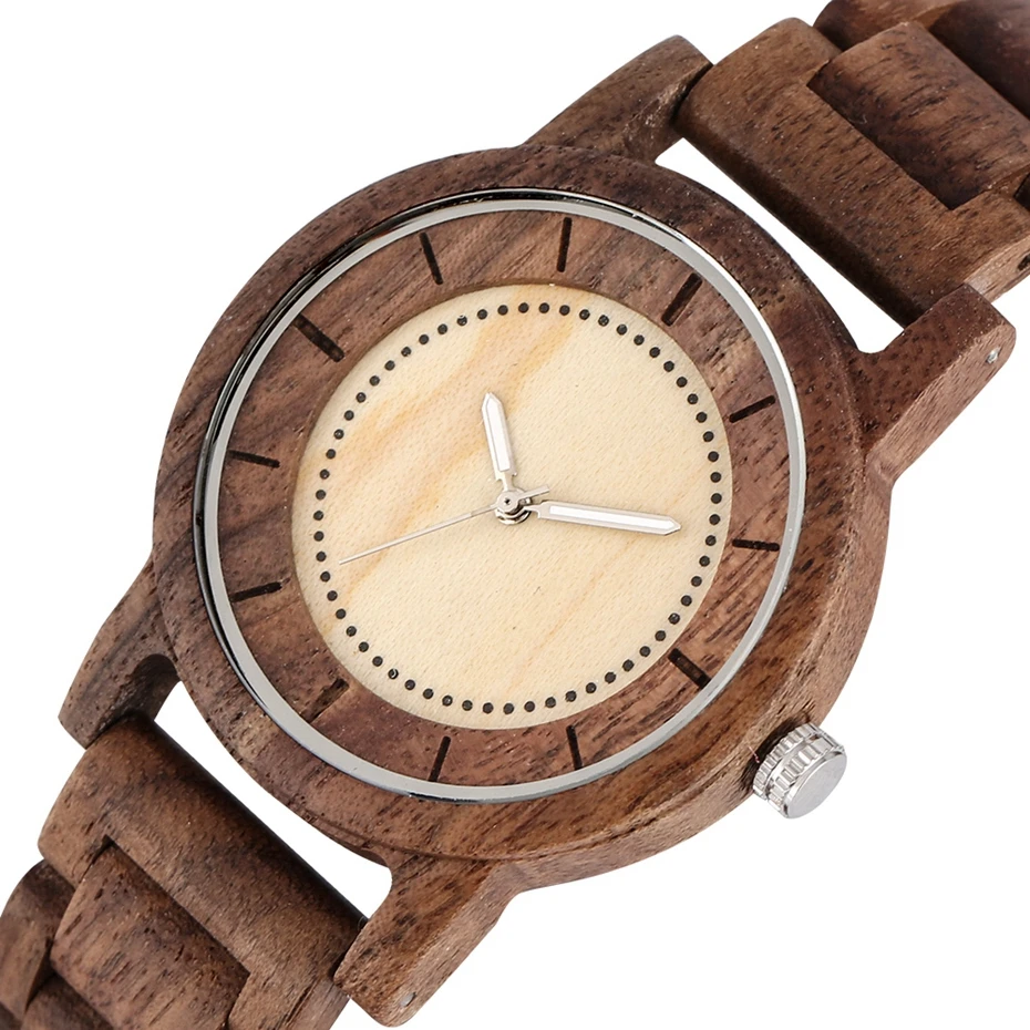 Jednoduché Dřevěné Hodinky Muži Quartz Náramkové hodinky Muž Minimalistický Přirozené Bambusové Dřevěné Kapela Náramek Mužské Manžela Dárek Náramkové Hodinky 5