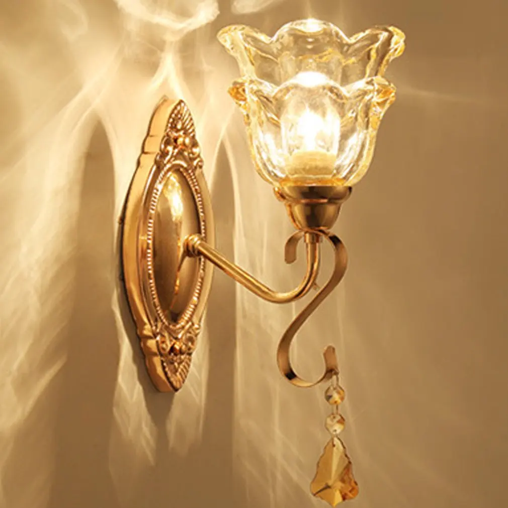Jednoduché Evropské Luxusní Nástěnné Světlo Lampa Pro Ložnice Obývací Pokoj TV Pozadí Zeď, bytové Dekorace B170 4