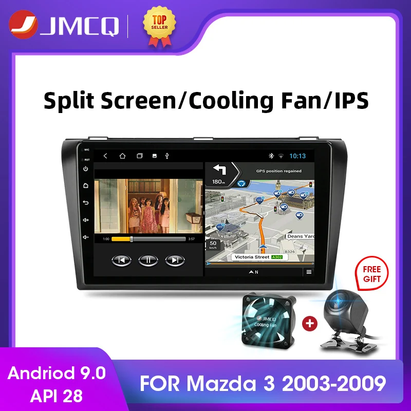 JMCQ Android 9.0 2+32G DSP autorádio Multimidia Video Přehrávač, GPS Navigace Stereo Pro Mazda 3 2003-2009 Mazda3 2din hlavní Jednotky 0
