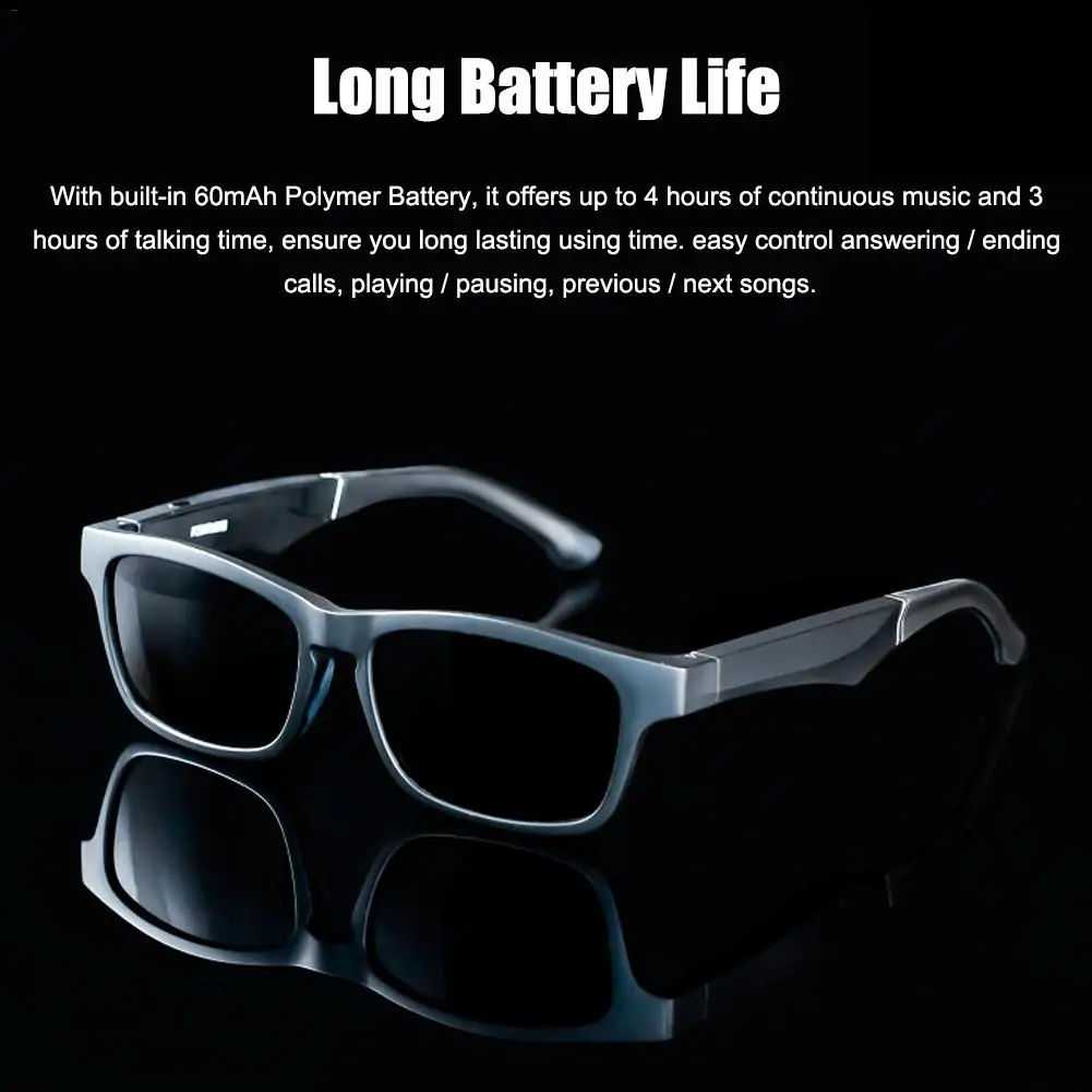 K1 Audio Brýle Smart Wireless Bluetooth 5.0 Sluchátka Sportovní Brýle Anti-Blue Bluetooth Brýle Pro Muže, Ženy, Módní Brýle 5