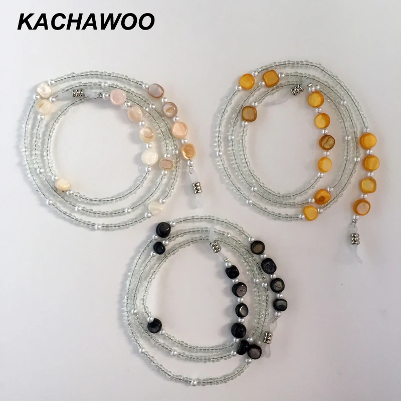 Kachawoo pearl korálek řetězce brýle krku kabel pro ženy módní doplňky pro dámy, sluneční brýle, řetěz, držák 5