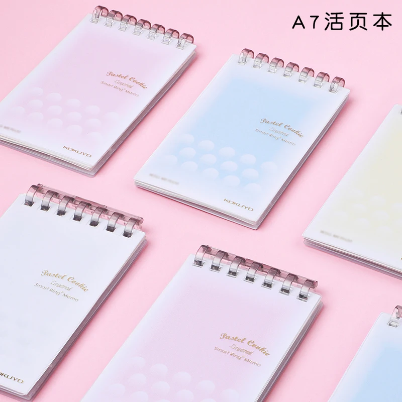 KOKUYO Mini Volných Listů Pojiva Notebook Pastelové Cookie Série Campus Inteligentní Ring Memo Poznámka Náhradní Core Portable WSG-MER520 3
