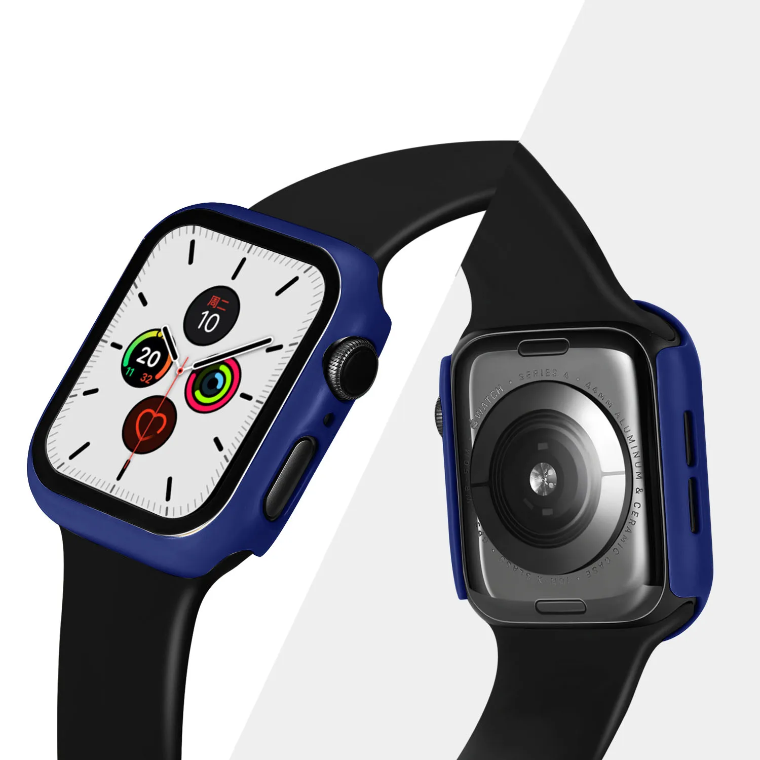 Kompletní Kryt Pro Apple Watch Série 5 4 3 2 Plastový Rám Nárazníku Pouzdro Sklo Fólie Pro Apple iWatch Screen Protector 38/42 40/44MM 3