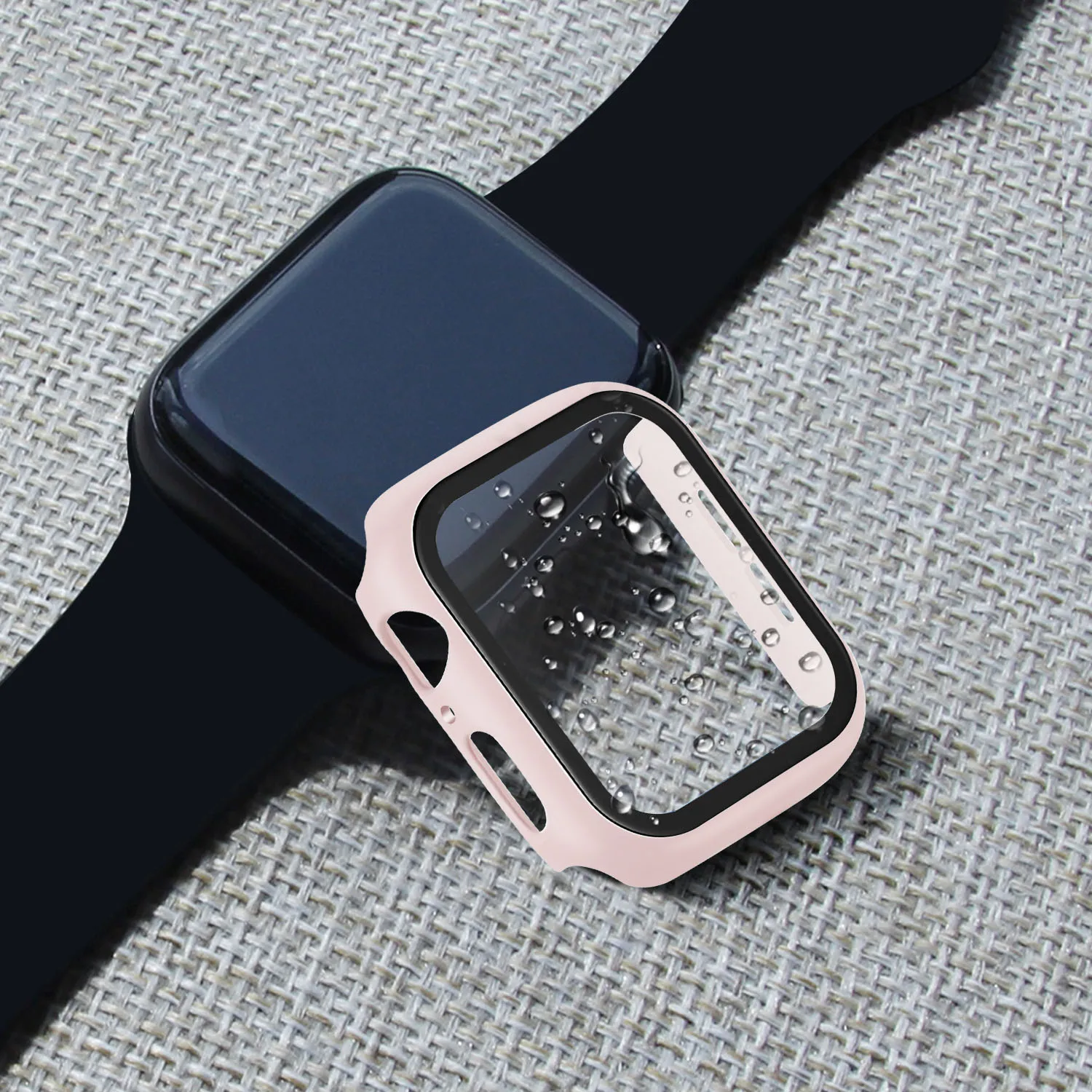 Kompletní Kryt Pro Apple Watch Série 5 4 3 2 Plastový Rám Nárazníku Pouzdro Sklo Fólie Pro Apple iWatch Screen Protector 38/42 40/44MM 4