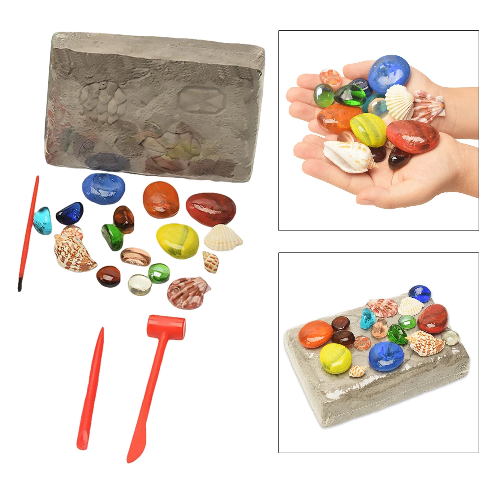 Kopání do 17 Drahokamy Děti Věda Gemology Kameny Minerály Výkopové Hračky Nastavit 3