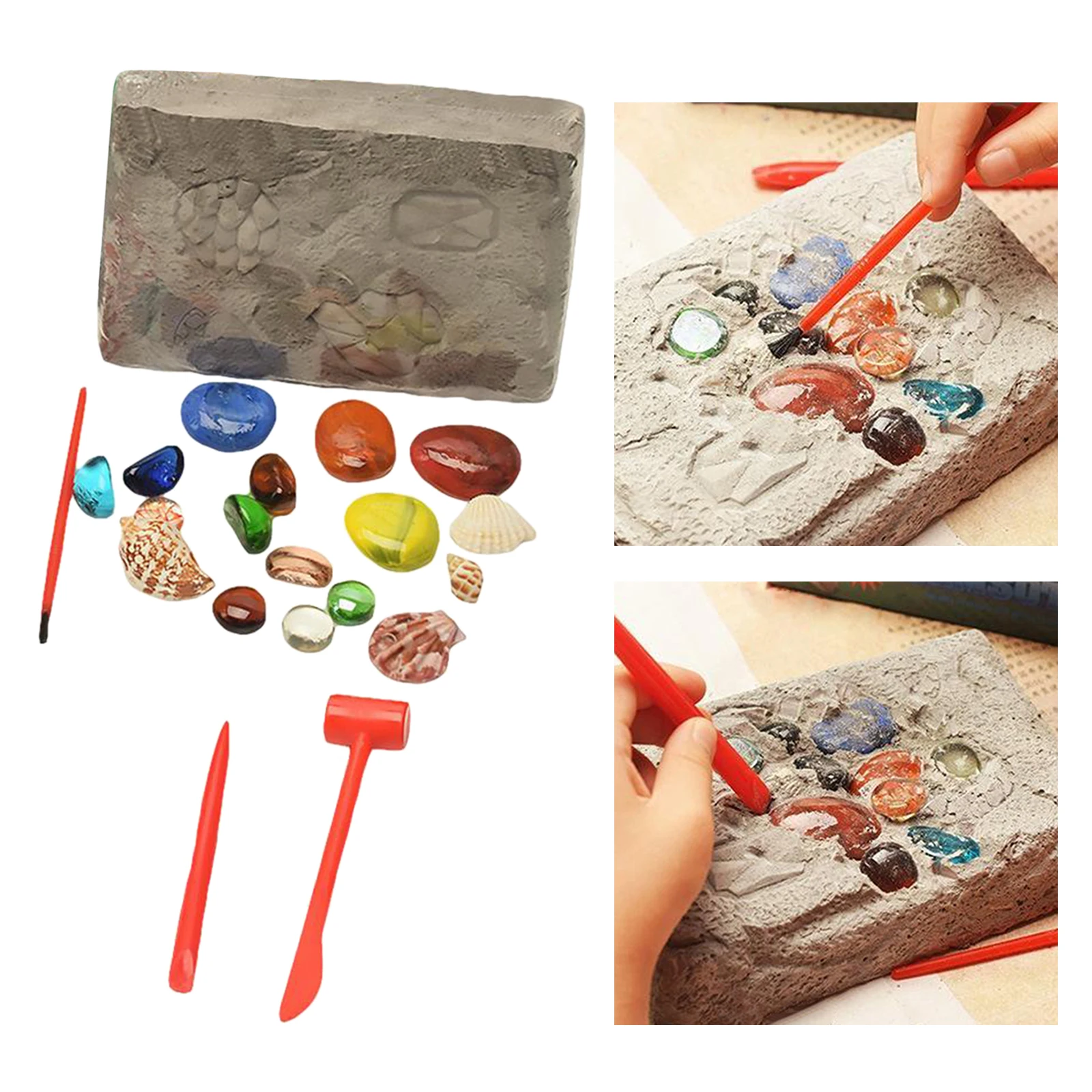 Kopání do 17 Drahokamy Děti Věda Gemology Kameny Minerály Výkopové Hračky Nastavit 5