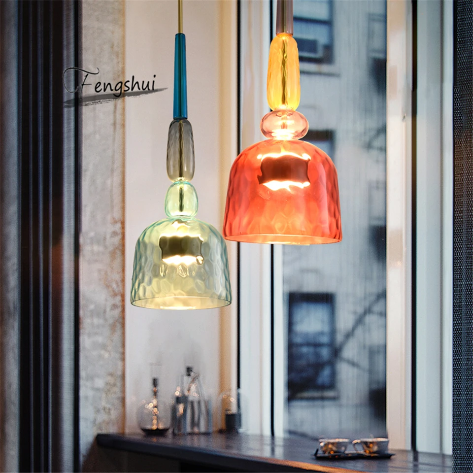 Korejský sklo Přívěsek Světla zářiče kavárna, restaurace, Krytý závěsné svítidlo LOFT LED Přívěsek Svítilna Domova kuchyňské Svítidlo 3
