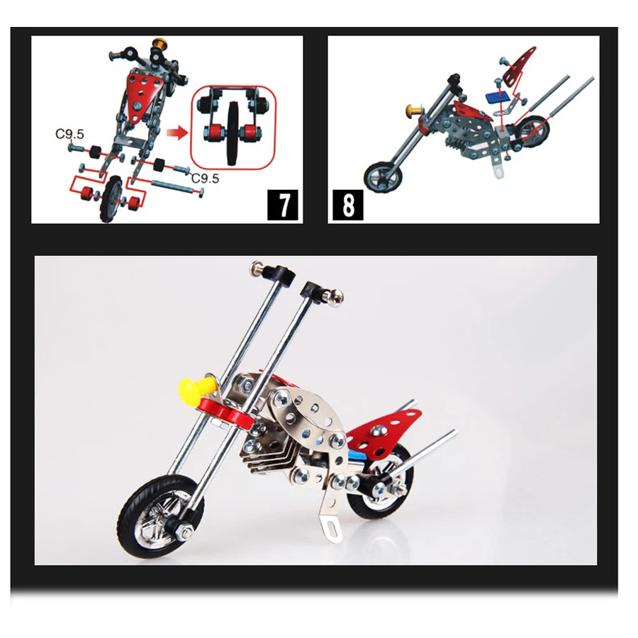 Kouzelný Model, Žehlička Velitel Sestavy, Modely Motocyklu,Robot DIY Stavebnice Pro Dítě,Rodinu, DIY Hra Vzdělávací Hračka Set 5