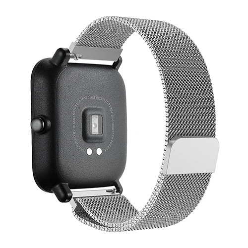 Kovový Náramek Milanese Hodinky Popruh pro Xiaomi Huami AMAZFIT Bip Smartwatch 20mm Univerzální Řemene pro WeLoop hej 3s 4