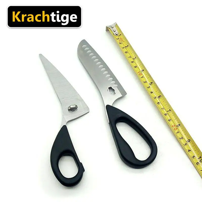 Krachtige 5 Inch Z Nerezové Oceli Multifunkční Nůžky Maso Řez Nůžky Kuchyňské Nůžky Shredde Vyměnitelné Kuchyňský Nůž 4