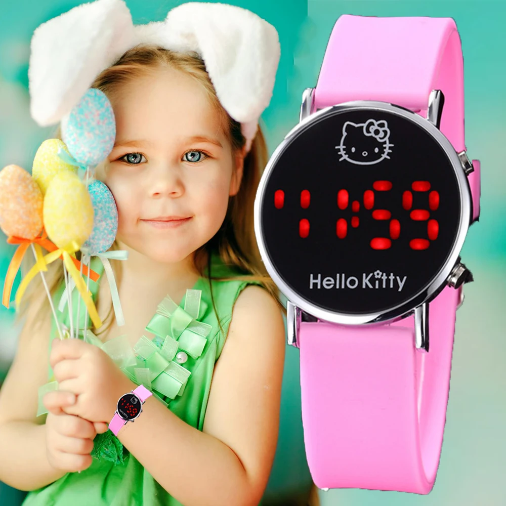 Kreslené LED Digitální Hodinky hodinky Děti, Dámy, Dívky Silikonový Pásek k hodinkám Dárek Hodiny ceasuri Reloj Dárek Saat 0