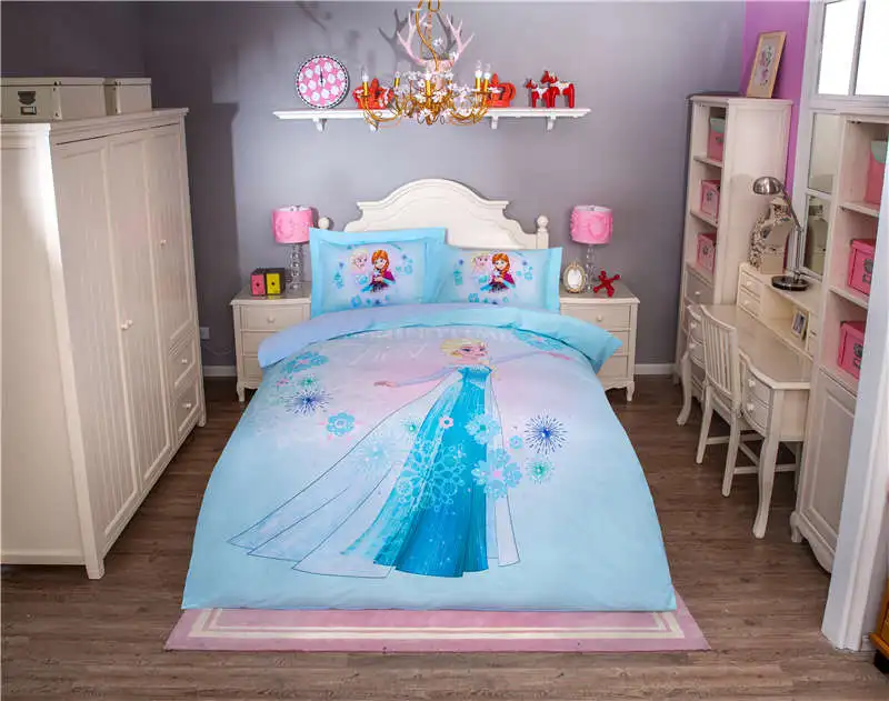 Kráska a zvíře ložní prádlo set queen size postel povlečení pro holky postele peřinu bavlněné přehozy pár ložnice dekor DISNEY 3d oddělenými postelemi 1