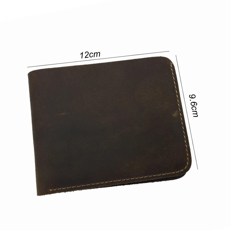 Krátké pánské tmavě hnědé peněženky z pravé kůže solidní kabelku 1